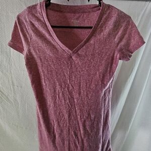 Mossimo Supply Co Pink Fitted Short Sleeve T-Shirt
